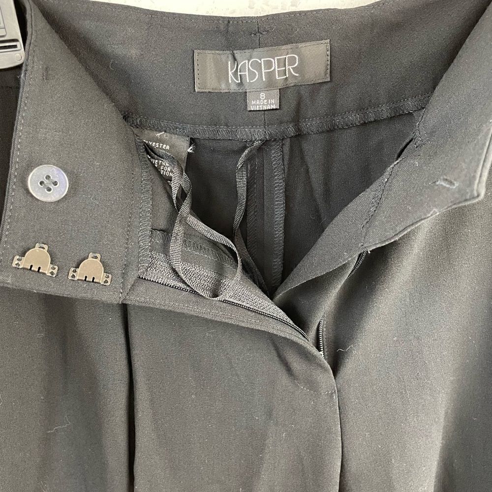 NWT Kasper Black Cropped Pants Size 8 - Picture 2 of 5